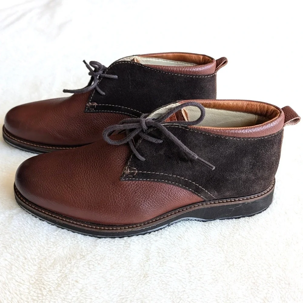 Tommy Bahama Elijah Men's Brown Leather Suede Chukka Boots Size 7.5 M
